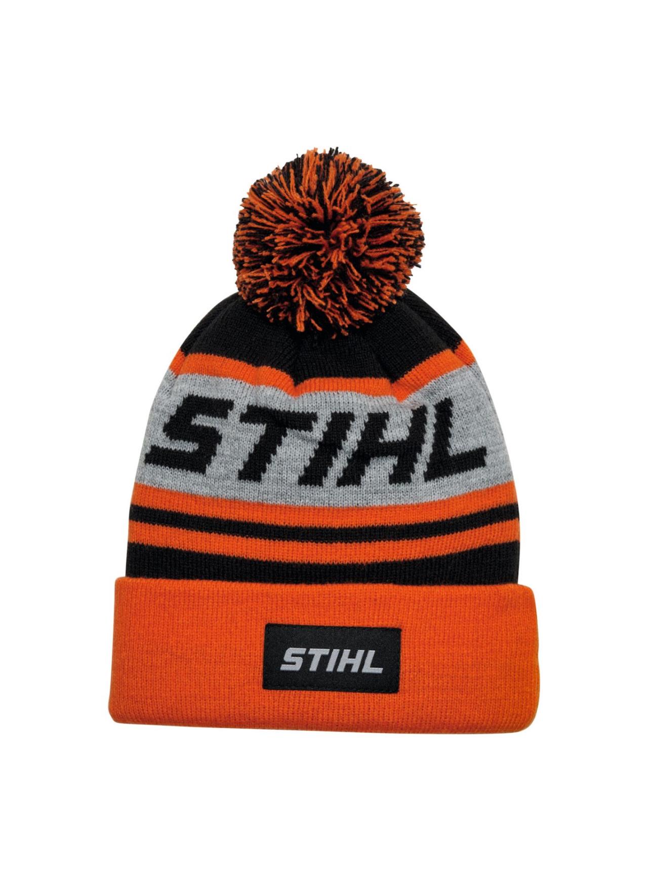 Mütze KIDS POMPON 24 Orange/Schwarz