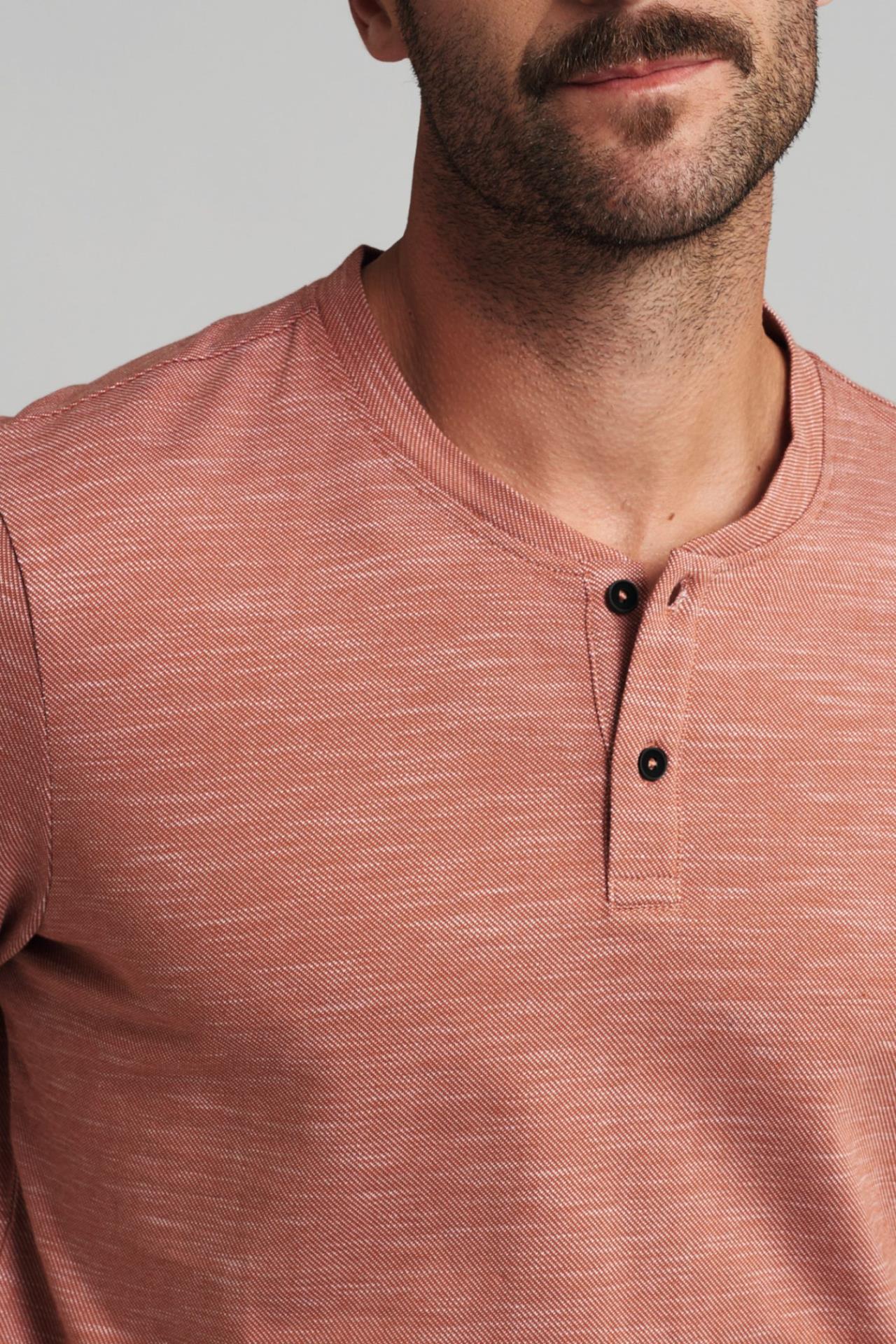 Langarmshirt  HENLEY Orange